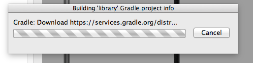Stuck Building library Gradle Project Info.png